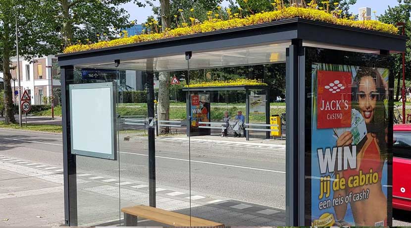 Stadt Utrecht Bushaltehäuschen